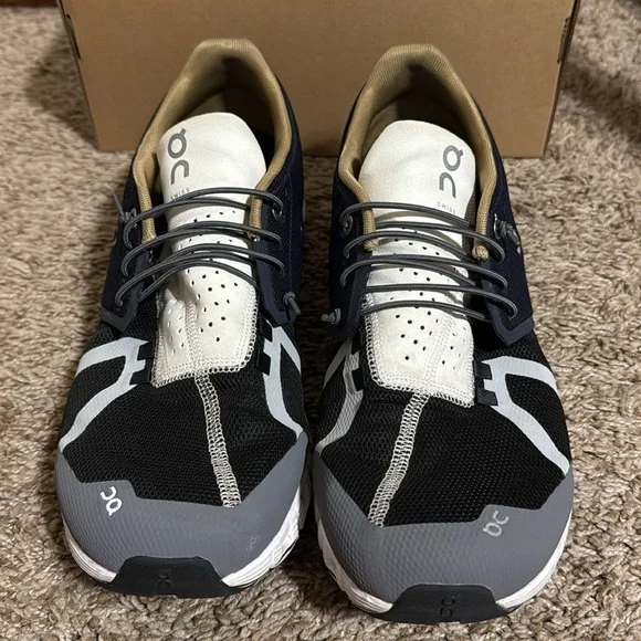 On Running Men's Black, White, Navy, Gold Athletic Shoes - Picture 5 of 5
